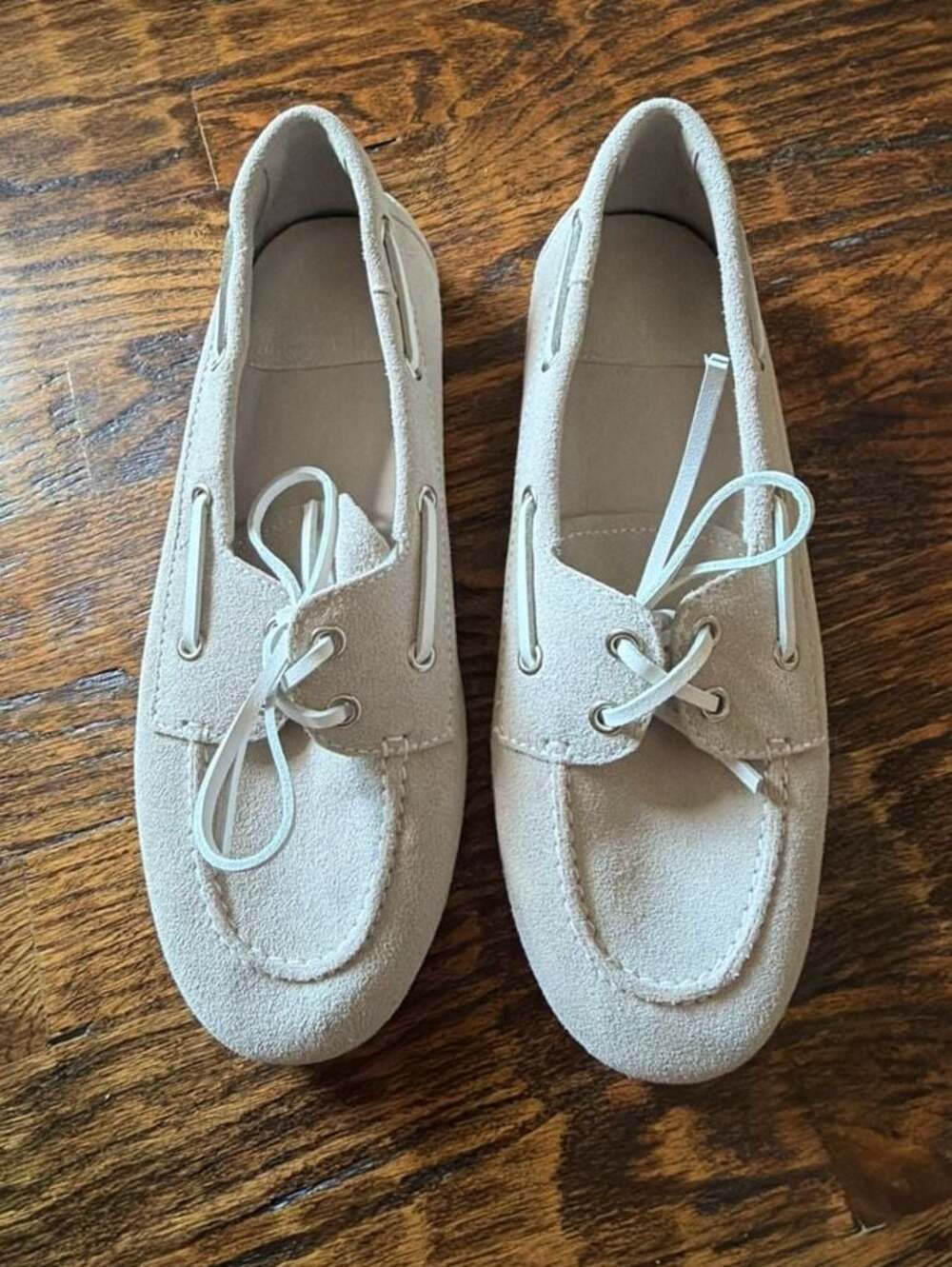 Jeffrey Campbell Boast Cream Suede Boat Shoes